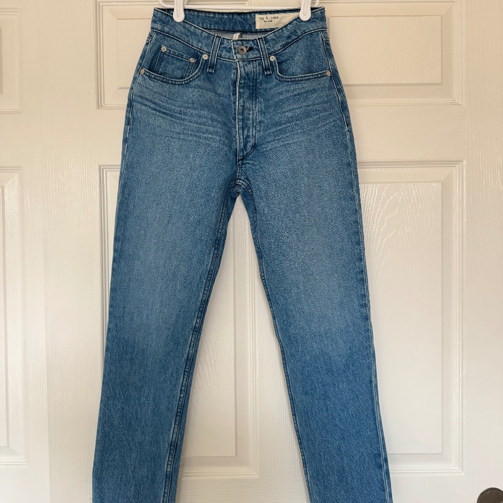 Rag & Bone jeans Nina high-rise ankle cigarette 24 Poppy